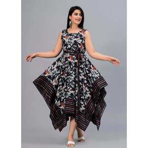 Maxi vestido de cóctel negro y gris sin mangas con dobladillo asimétrico - Product Image 3