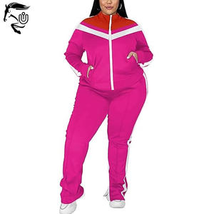 Custom Heavyweight 100% algodón de las mujeres Zip up chándal de alta calidad Jogger pantalones de chándal sudaderas con capucha Casual ropa deportiva de invierno sólido - Product Image 2