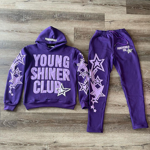 ชุดวอร์มสองชิ้นแบบมีซิป เสื้อฮู้ดดี้ผ้าฝ้าย 100% รุ่นใหม่ ฤดูหนาว 2026 เป็นมิตรกับสิ่งแวดล้อม บริการ OEM - Product Image 1