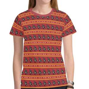 100% ที่มีคุณภาพสูงส่งออกพิมพ์ตามความต้องการต่ำ MOQ รูปแบบใหม่พิมพ์เสื้อยืดสำหรับผู้หญิงที่กำหนดเองของผู้หญิงเสื้อยืดจากบังคลาเทศ - Product Image 3