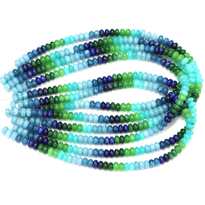 Cuentas Redondas de Cuarzo Azul Verdoso: Piedras Preciosas Lisas AAA para Artesanía (7-8 mm) - Product Image 2