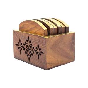 แผ่นรองแก้วไม้สไตล์โบฮีเมียน ตกแต่งบ้าน รักษ์โลก ทำมือ สำหรับเครื่องดื่มร้อน/เย็น ราคาประหยัด จากอินเดีย - Product Image 6