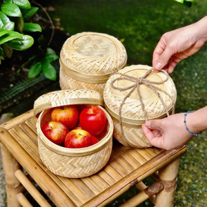 PANIERS décoratifs en BAMBOU tissé en forme de valise pour cadeaux et souvenirs Cadeau d'invité de mariage Panier de Pâques Boîte cadeau d'affaires - Product Image 3