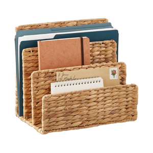 ที่เก็บของบนโต๊ะทำงานแบบมินิมอล ทำจากผักตบชวา ทอมือ เป็นมิตรกับสิ่งแวดล้อม สำหรับสำนักงาน ขายส่ง ผลิตในเวียดนาม - Product Image 1