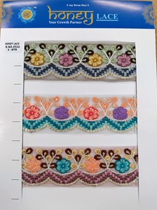 Color-Matched Embroidered <b>Lace</b> Trim for Fashion Designers Vintage Style Embroidered <b>Lace</b> Trim for <b>Curtains</b> - Product Image 3