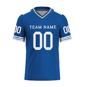 2025 tendance grande taille maillot de Football américain respirant 100% Polyester maille séchage rapide couleur personnalisée Logo impression tout - Product Image 3