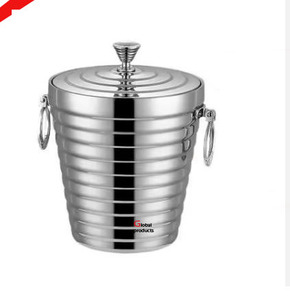 silver finished <b>metal</b> stainless steel eco friendly wine chiller for hotel restaurant and bar - Product Image 3