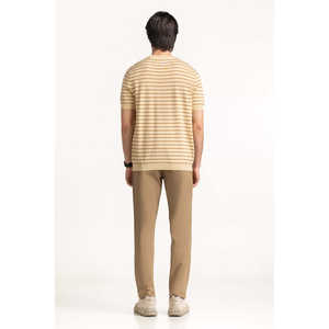 เสื้อยืดโพลีเอสเตอร์ลายถักแบบทึบลายทาง MN-TS-SS25-200 เสื้อยืดแฟชั่นย้อมสีพื้นพร้อมหมายเลขรุ่นพิมพ์ - Product Image 2