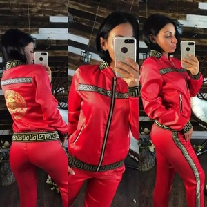 Hiver nouveau style solide zipper manches longues côté rayé femmes survêtements moins cher en gros - Product Image 6