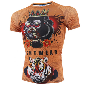 Chemise de compression personnalisée MMA/BJJ à manches courtes avec logo de surf Rashguard de Jiu Jitsu sublimé Concevez votre propre Rash Guard personnalisé - Product Image 5