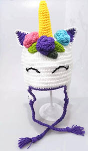 Chapeau Licorne pour Fille, Enfant, Bébé, Chapeau d'Hiver pour Bébé, Chapeau Fait Main Mignon et Amusant pour les Fans de Little Pony - Product Image 6