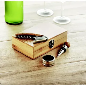 Ensemble de vin en bambou personnalisé Sonoma pour la merchandising, ensembles de bar élégants - Product Image 3