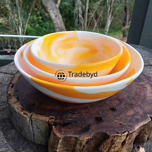 Bol en résine de luxe moderne au look artistique élégant pour la présentation et la décoration de table de qualité supérieure par Tradebyd - Product Image 5
