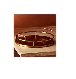 Bandeja de servicio de madera para MANGO de metal con forma de huevos para hoteles y bandeja de servicio con logotipo personalizado para uso doméstico - Product Image 3