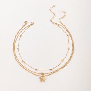 Collar de Moda para Mujer, Ligero, Sencillo, Geométrico, con Forma de Corazón, de Aleación de Zinc, con Cadena de Eslabones, 39 cm, Regalo - Product Image 2