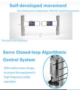 Tornelli a Barriera Oscillante ACS AUTO con Riconoscimento Facciale e Scansione QR/Codice a Barre per Supermercati - Product Image 5