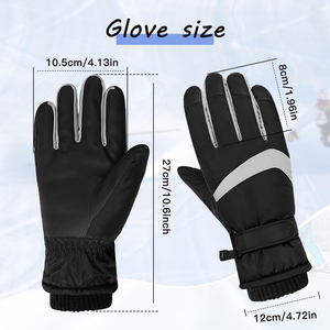 Gants de ski d'extérieur personnalisés Gants de ski OEM pour l'hiver Vêtements de ski imperméables pour l'hiver avec écran tactile Gants de ski personnalisés unisexes pour le snowboard - Product Image 2