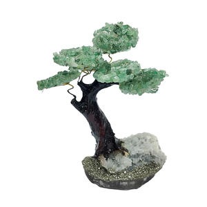 Bonsaï luxueux en cristal de quartz vert, tronc sculpté artisanal, base en pyrite, arbre en pierre naturelle de forme libre, Chakra du Cœur - Product Image 3