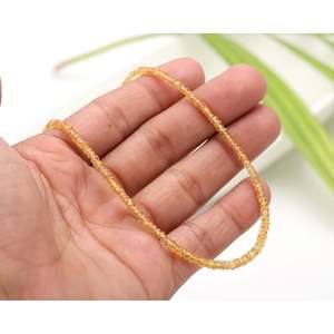 Collier de perles facettées en saphir jaune, bijoux fantaisie en pierres précieuses - Product Image 4