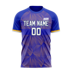 เสื้อฟุตบอลไซส์ใหญ่ ระบายอากาศได้ดี พิมพ์ลายแบบซับลิเมชั่น แขนสั้นสำหรับฤดูร้อน คุณภาพสูง ขายดีที่สุด ราคาขายส่ง สำหรับขายออนไลน์ - Product Image 1