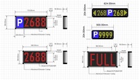 高标准质量停车场计数室内显示器用户友好界面停车场应用