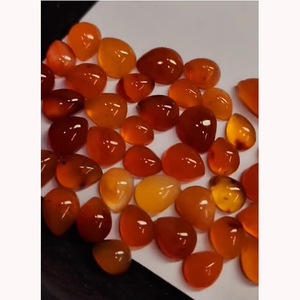 447 piezas de cornalina Natural Akik 7x5mm a 10X8mm cabujón de pera 520 CTS lote Iroc ventas rojo ónix lágrima suelta cabina de piedras preciosas - Product Image 1
