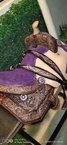 Silla de Montar Western de Cuero DD, Hecha a Mano, para Carreras de Caballos, Fabricada en India - Product Image 5