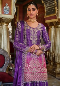 Chinon attrayant avec impression numérique et broderie travail Salwar costume fabricant et fournisseur de Surat au taux le plus bas - Product Image 3