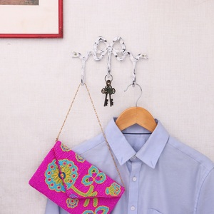 Wholesale <b>Heavy</b>-<b>Duty</b> Iron Bow Shape Wall <b>Hooks</b> White Black <b>Coat</b> Jacket Umbrella Bag Hanging Stuff IH-154 Metal Wall Hangers - Product Image 2
