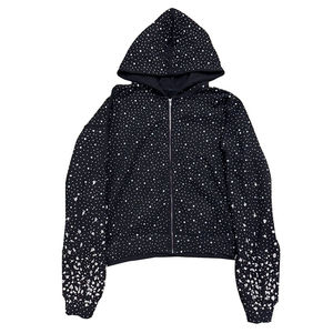 Best Selling 2025 Winter Arrival Men's <b>Thick</b> <b>Fleece</b> 100% Cotton Rhinestone Hoodies-Waterproof & Breathable Wholesale Rates - Product Image 3