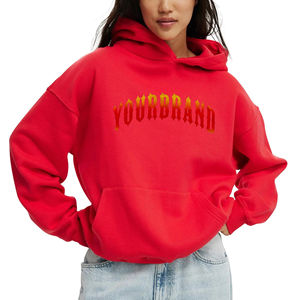 Sweats à capuche pour femmes en polaire de haute qualité 100% coton sweats à capuche vierges femmes surdimensionné poids lourd personnalisé sweat-shirt pour femmes - Product Image 1