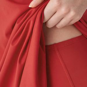 Custom Logo <b>Womens</b> <b>Tennis</b> Dress Half Sleeve Sportswear with Built-in <b>Shorts</b> Breathable Fabric for Running & Active Fitness - Product Image 3