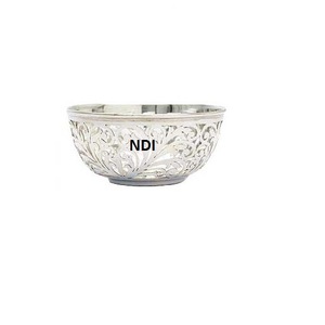 Tazón de servidor de comida redondeado decorativo grabado a mano de diseño moderno Tazón de servicio de comida para restaurante y hotel - Product Image 2