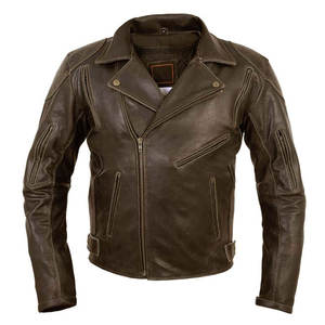 Chaqueta de cuero genuino para hombre de alta calidad, precio al por mayor, chaqueta de cuero para motocicleta de alta calidad - Product Image 1