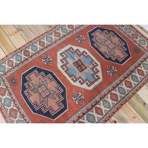 Tapis de 4,1 x 6,1 pieds, tapis turc vintage, tapis rouge en laine - Product Image 2