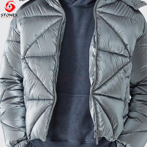 Chaqueta acolchada con capucha cálida de invierno para hombre, superventas, de lona brillante, estilo callejero, Abrigo acolchado grueso para exteriores, 2023 - Product Image 5