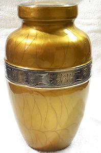 Urne funéraire en métal artisanale pour adultes, urne funéraire décorative artisanale pour les cendres humaines, souvenir pour les services funéraires - Product Image 2