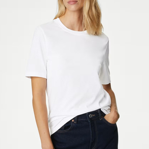 O-Neck T-shirts pour femmes T-shirts graphiques personnalisés à la mode T-shirts imprimés en coton en gros Fabricant OEM/ODM - Product Image 4