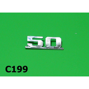 Emblema para protector de piernas Lambretta J50 S (Special) '50', accesorios para motocicleta - Product Image 1