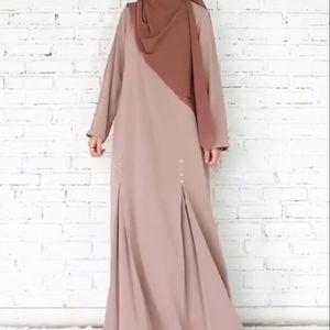 Abayas pour femmes importées de qualité supérieure élégantes modestes brodées à la main robes formelles de style dubaï tissu respirant musulman traditionnel - Product Image 1