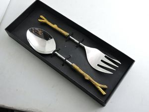 Juego de cubiertos con mango de latón y Metal hecho a mano de lujo Accesorios de cubiertos de acero Premium con cucharas Cuchillos Tenedores - Product Image 3