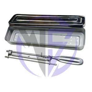 Caja de esterilización Injerto de piel de acero inoxidable Mango de cuchillo 12 "con caja de madera Dermatome Wenquar Instrumentos de cirujano quirúrgico - Product Image 1