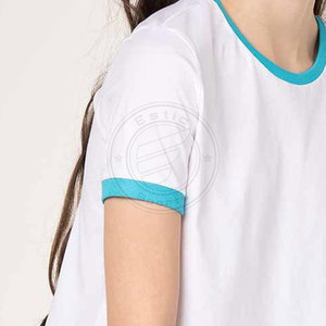 เสื้อยืดคอกลมสำหรับผู้หญิงเสื้อยืดแขนสั้นสำหรับผู้หญิงเสื้อยืดพิมพ์โลโก้แบบกำหนดเอง - Product Image 6