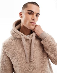 Haute qualité poids lourd épais 100% coton thermique polaire à capuche Logo d'impression personnalisé hiver pull à capuche Sherpa sweats à capuche - Product Image 4