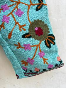 Nouvelle Collection Bleu Ciel Suzani Broderie Veste Hiver Porter Designer Manteau Femmes Floral Design Unisexe Veste Courte Cadeau Pour Elle - Product Image 3