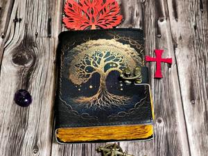 Antique Vintage Arbre de Vie En Cuir Journal A5 Spirale Style Organisateur avec Logo Personnalisé Fil À Coudre Reliure Emballage Cadeau - Product Image 5