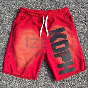 Custom Heavy GSM 100% Algodón Baggy Blank Sweat Shorts Hombres HeavyWeight Jogger Sweatpants Distressed Plus Size Men's Shorts - Product Image 1