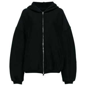 Sudadera con capucha de otoño ligera con estampado personalizado sudadera de algodón transpirable bordado liso teñido Ajuste de gran tamaño ecológico - Product Image 3