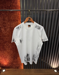 เสื้อยืดคอกลมแขนสั้นผู้ชายไซส์ใหญ่ ผ้าฝ้ายเนื้อแน่น 300 กรัม ผ้าซาตินกันเป็นขุย กันยับ เป็นมิตรต่อสิ่งแวดล้อม แห้งเร็ว - Product Image 4