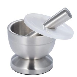 Ensemble mortier et pilon en acier inoxydable pur exportateur de cuisine Khalbatta Okhli Khal Musal Dasta Ural Kundi Sota Kharal Masher - Product Image 5